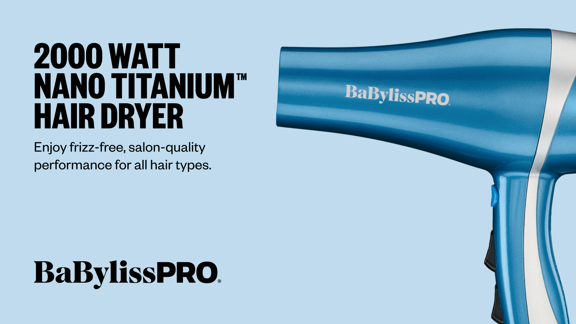 Amazon.com: BaBylissPRO Hair Dryer, Nano Titanium 2000-Watt Blow